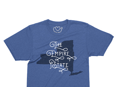 The Empire State contest design illustration lettering new york new york state outline state t shirt type typography