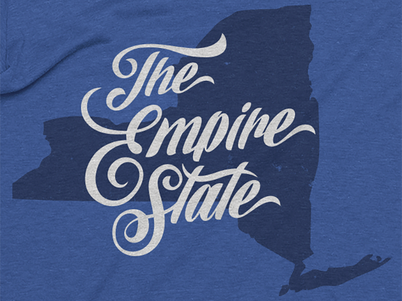 Empire State design empire empire state hand lettering lettering new york nyc shirt state united states