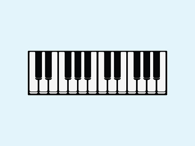 Piano Keyboard illustration illustrator instrument keyboard music piano vector