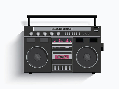 Boombox Playoff boombox design dribbble illustration music old playoff rebound retro vintage