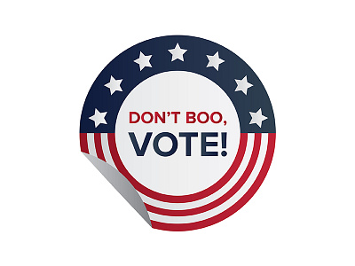 Don't Boo, Vote! america dont boo vote election election day illustration obama sticker usa vector vote