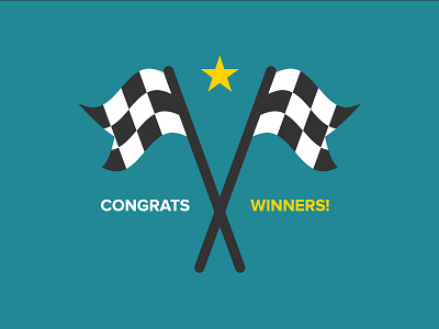 Congrats Winners! contest draft dribbble giveaway invitation invite race racecar rebound winner winners