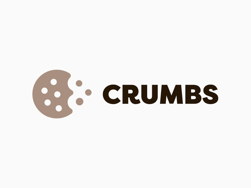Crumbs bakery branding cookie crumbs illustration logo logo design negative space