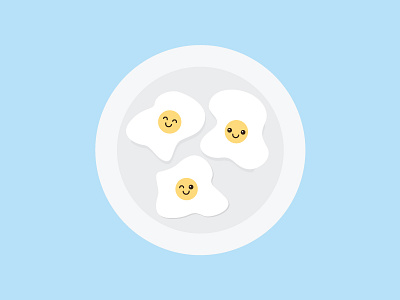 Let's Hatch a Plan breakfast cute eggs face food foodie illustration puns vector