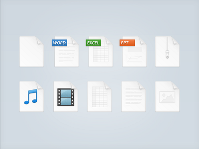 Web file icons icons office