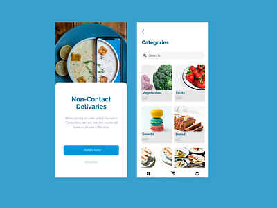 UI design for food delivery app