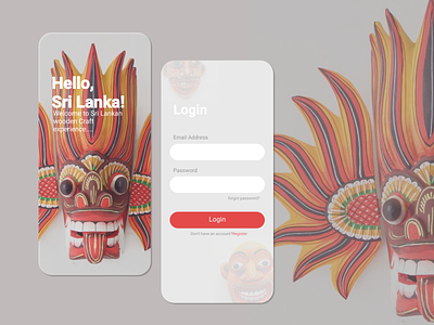 Crafty- Mobile application UI design crafts creative design landingpage login page mobile ui simple design srilanka traditional
