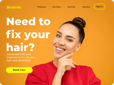 Web Application UI design beauty haircare landingpage simple weblanding webui