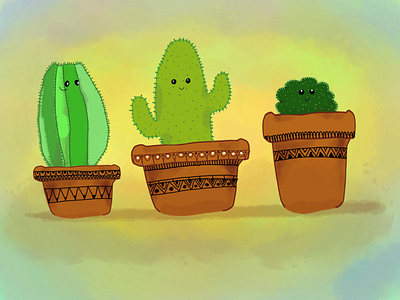 Cactus friends cactus illustration cute cuteart friends illustration new