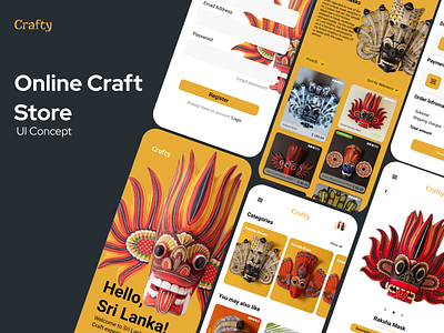 Online Craft Store - Re-design crafts design graphic design new project traditional ui uiconcept