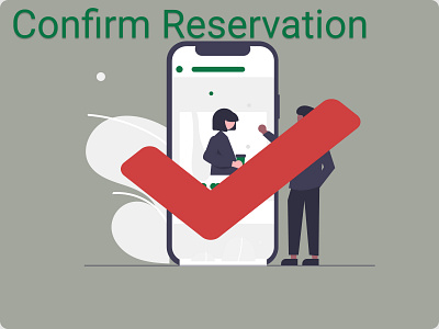 Confirm Reservation UI branding character design cobform reservarionui dailyui design illustration typography vector
