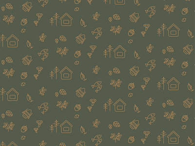 Pattern art design forest green illustration karelia pattern vector