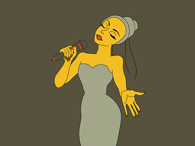 Sade art design illustration mic music pop sade scene signer sogn vector voice