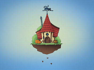 Witch house art illustration