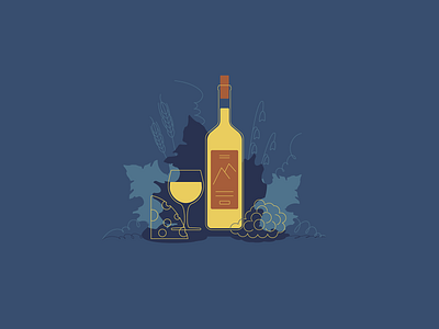Wine art illustration line vector wine