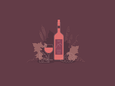 Wine art illustration vector wine
