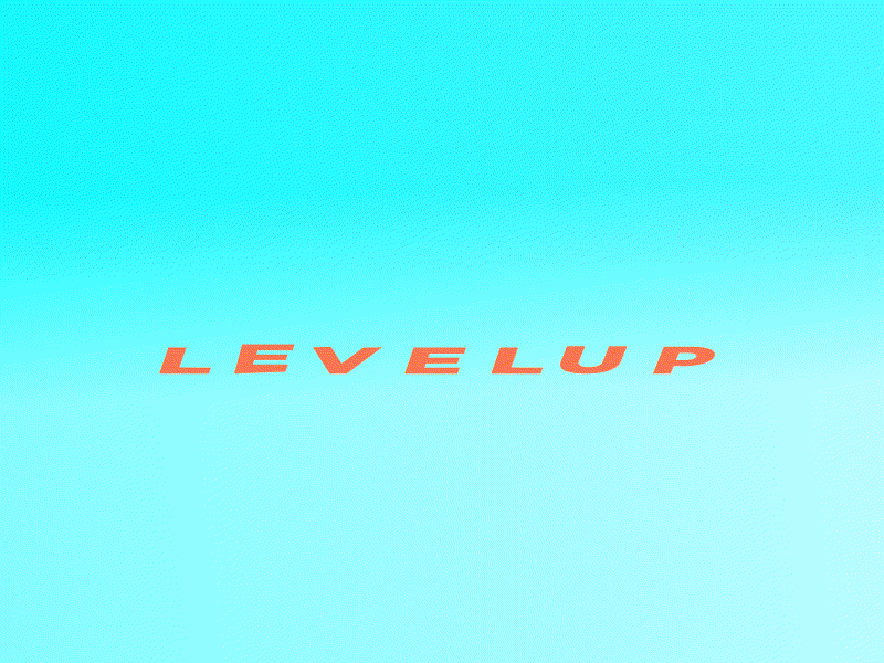 Level Up 3d adobe after effects animation blue bounce bouncy design dribble font fun gradient illustration level level up red text typogaphy typography up