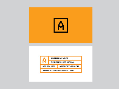 Business cards black branding business card framing identity initials orange pencil personal white space