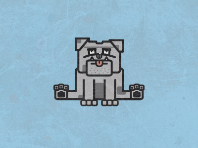 Bored Bulldog blue bulldog dog drake gray hound illustration texture vector