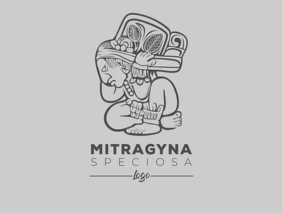 mitragyna speciosa logo art clean design graphic design icon illustrator logo typography vector web