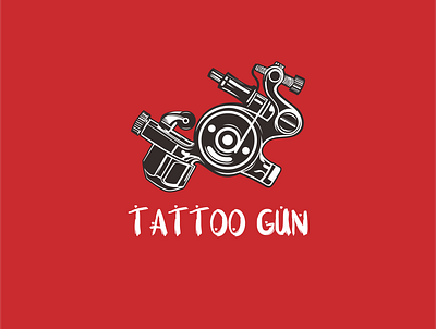 Direct TATTOO GUN app art character clean design graphic design icon illustrator logo vector