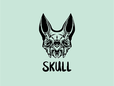 BAT SKULL branding character design graphic design icon illustration logo vector