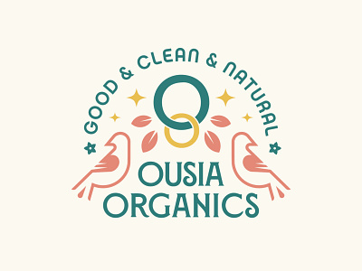 Organic Skincare Logo & Bottle badge doves organic packagedesign shield skincare symmetry