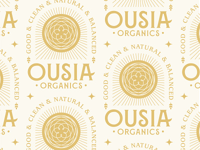 Organic Skincare Badge architecture art deco art nouveau badge logo shield sun rays