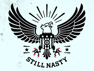 Nasty Eagle america eagle mark nasty patriotic shield stamp symbol woman