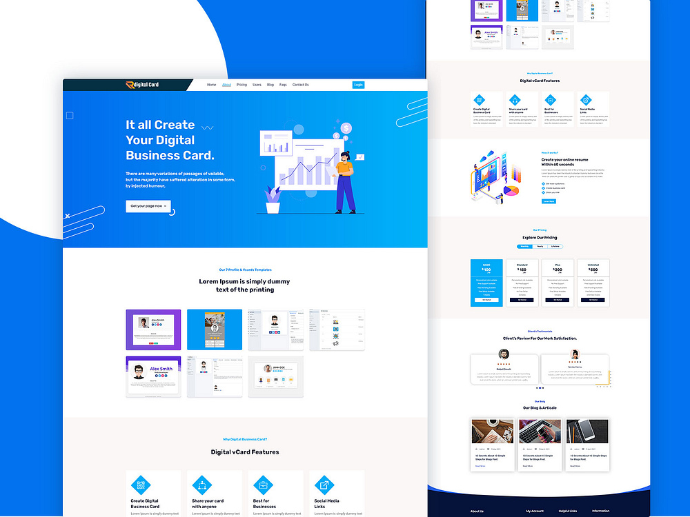 Rdigital card _ Digital Business Card Landing Page. by Md. Atikur ...