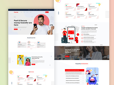 Payment landing page agency business cleaning company corporate design