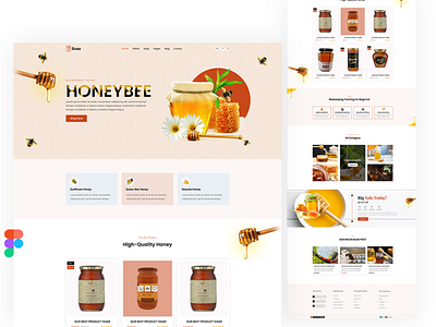 Grace - Honey Landing page agency business cleaning company corporate design