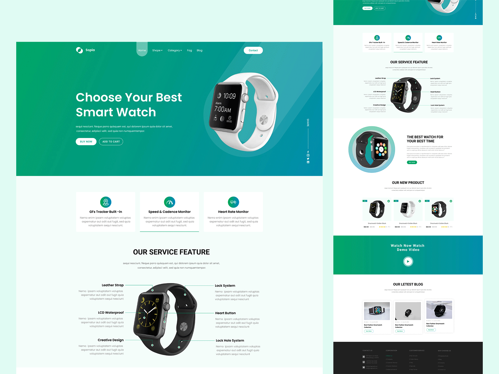 Smart Watch Landing Page by Md. Atikur Rahman Rejon 🏅 on Dribbble