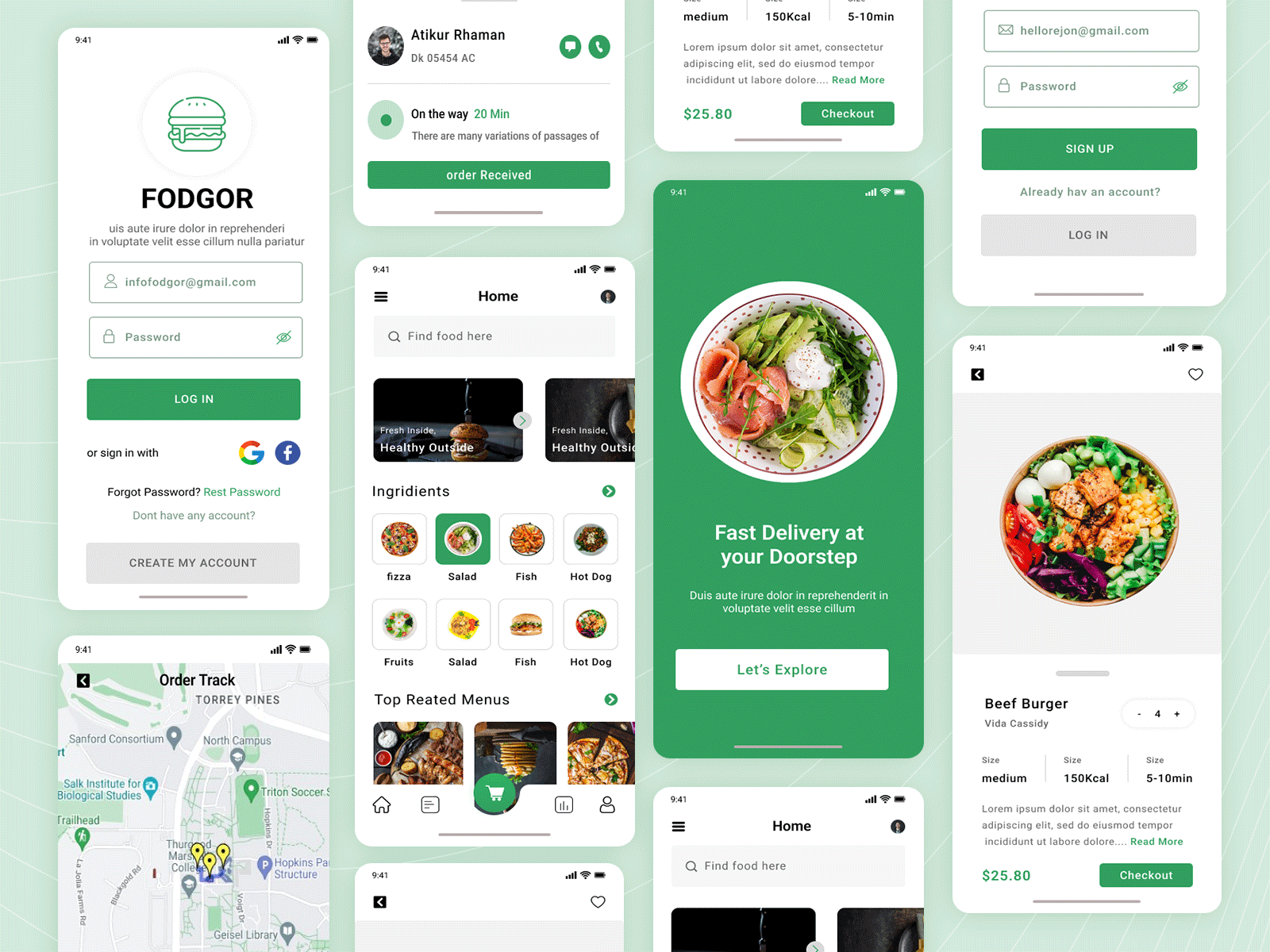 Restaurant Mobile App agency branding business cleaning company cor corporate graphic design ui