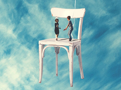 Everyday 006 - I've Been Dead All Day album artwork album cover balloon bayside blue chair cool everyday graphic design photo photo manipulation warm