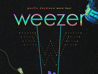 Weezer Poster color design poster print screen print space weezer