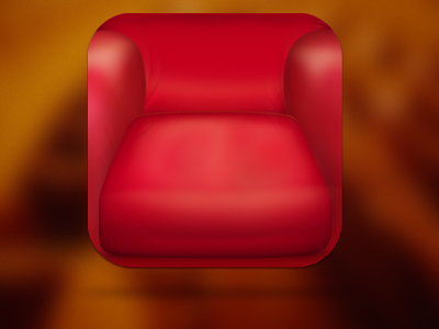 iOS Icon for Cinema App chair cinema icon ios icon red theater