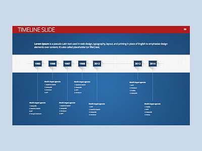 Timeline blue business keynote powerpoint slide timeline