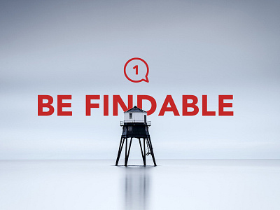 Be Findable keynote powerpoint red simple social media