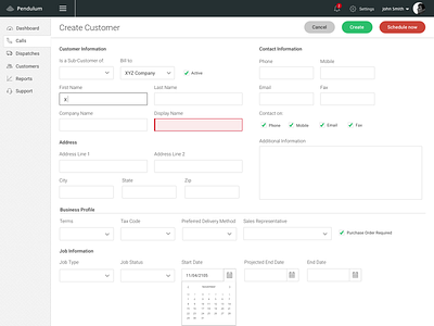 Add Customer customer dashboard list ui ux web