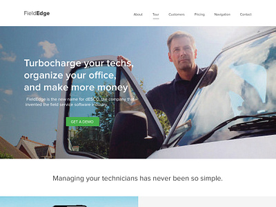 Landing Page enterprise interface ui ux webdesign