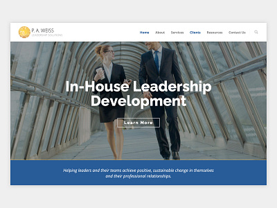 P. A. Weiss Leadership Solutions branding content design logo