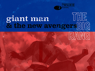 Marvel Blue Note Records - Giant Man design illustration typography