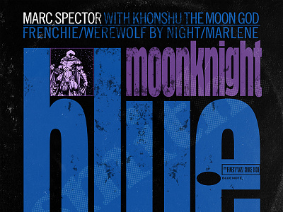 Marvel Blue Note Records - Moon Knight design illustration typography