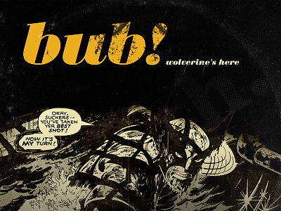 Marvel Blue Note Records - Wolverine design illustration typography