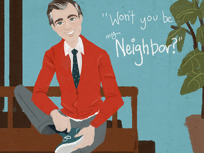 Mr. Rogers childhood fred mr. rogers red sweater shoes