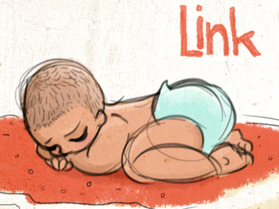 Little Link baby boy photoshop sketch