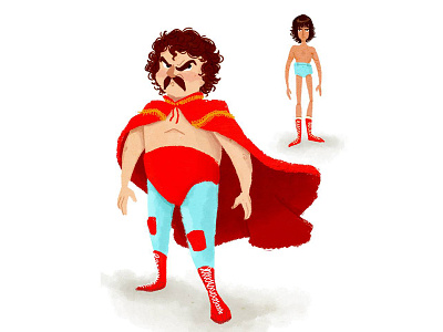 Nacho digital painting illustration nacho libre photoshop