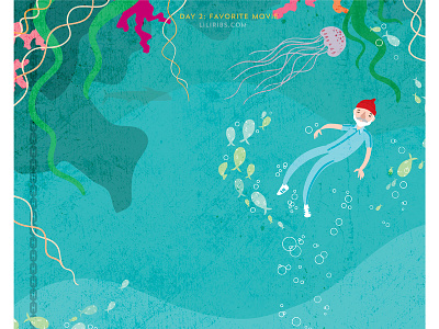 Aquatic Steve fish illustrator ocean steve zissou the life aquatic vector water wes anderson