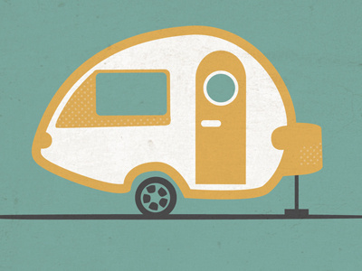 T@B sweet T@B camper camping illustrator t@b tear drop trailer vector